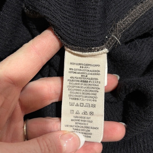 Free People Black Long Sleeve Top - Picture 4 of 4